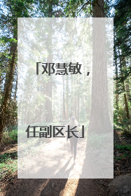 邓慧敏，任副区长