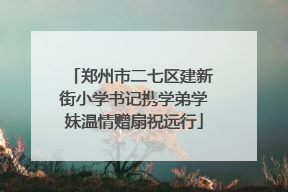 郑州市二七区建新街小学书记携学弟学妹温情赠扇祝远行