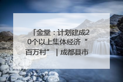 金堂：计划建成20个以上集体经济“百万村”｜成都县市新城高质量发展