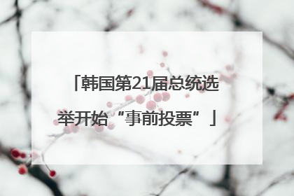 韩国第21届总统选举开始“事前投票”