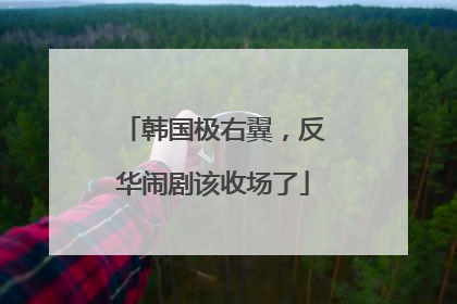 韩国极右翼，反华闹剧该收场了