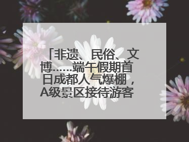 非遗、民俗、文博……端午假期首日成都人气爆棚，A级景区接待游客超113万人次