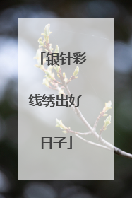 银针彩线绣出好日子