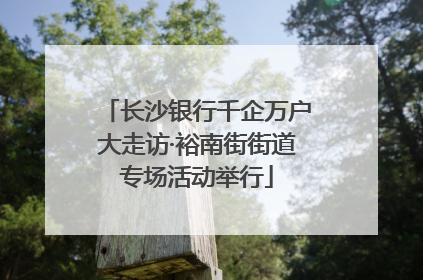 长沙银行千企万户大走访·裕南街街道专场活动举行