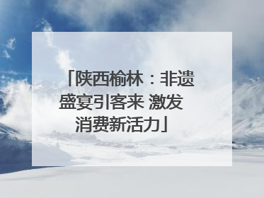 陕西榆林：非遗盛宴引客来 激发消费新活力