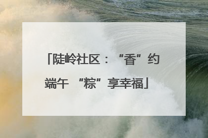 陡岭社区：“香”约端午 “粽”享幸福