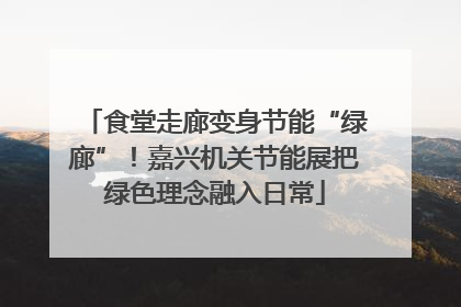食堂走廊变身节能“绿廊”！嘉兴机关节能展把绿色理念融入日常