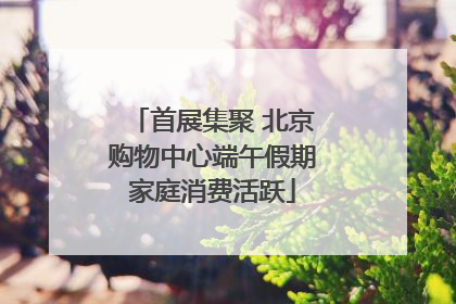 首展集聚 北京购物中心端午假期家庭消费活跃