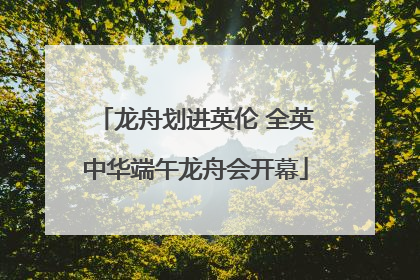 龙舟划进英伦 全英中华端午龙舟会开幕