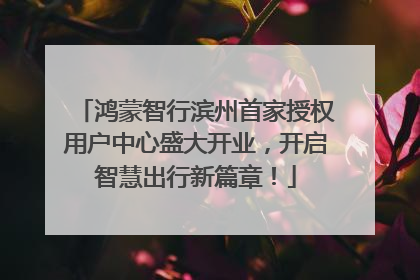 鸿蒙智行滨州首家授权用户中心盛大开业，开启智慧出行新篇章！