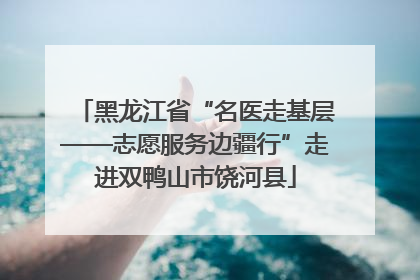 黑龙江省“名医走基层——志愿服务边疆行”走进双鸭山市饶河县