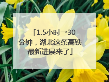 1.5小时→30分钟，湖北这条高铁最新进展来了
