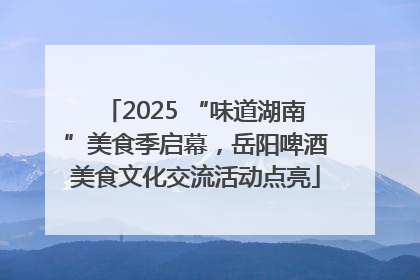 2025 “味道湖南”美食季启幕，岳阳啤酒美食文化交流活动点亮
