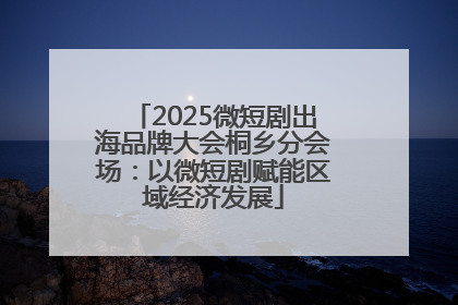2025微短剧出海品牌大会桐乡分会场：以微短剧赋能区域经济发展
