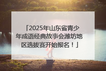 2025年山东省青少年成语经典故事会潍坊地区选拔赛开始报名！