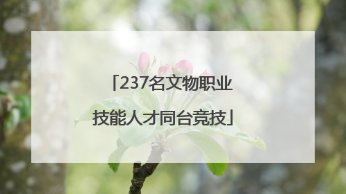 237名文物职业技能人才同台竞技